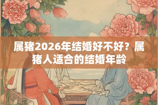属猪2026年结婚好不好？属猪人适合的结婚年龄