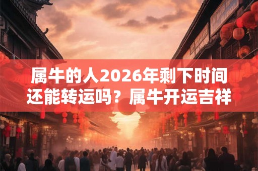 属牛的人2026年剩下时间还能转运吗?属牛开运吉祥物? 属牛的人2026年剩下时间还能转运吗?属牛开运吉祥物?
