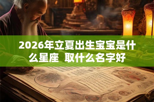 2026年立夏出生宝宝是什么星座  取什么名字好