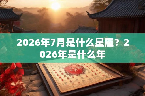 2026年7月是什么星座？2026年是什么年