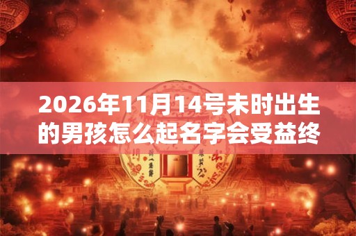 2026年11月14号未时出生的男孩怎么起名字会受益终生