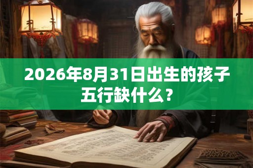 2026年8月31日出生的孩子五行缺什么？