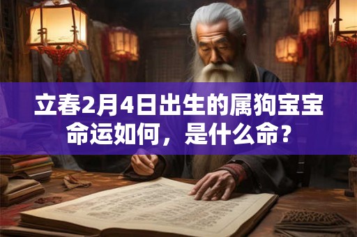 立春2月4日出生的属狗宝宝命运如何，是什么命？