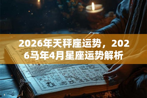 2026年天秤座运势,2026马年4月星座运势解析 2026年天秤座运势,2026马年4月星座运势解析