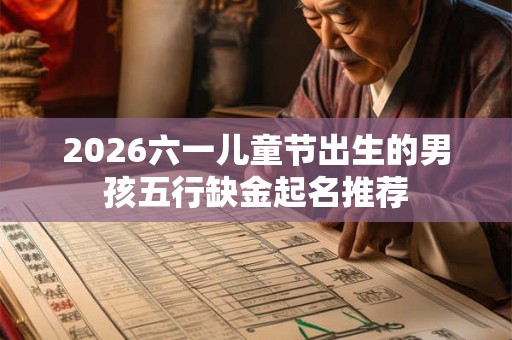 2026六一儿童节出生的男孩五行缺金起名推荐