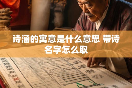 诗涵的寓意是什么意思 带诗名字怎么取