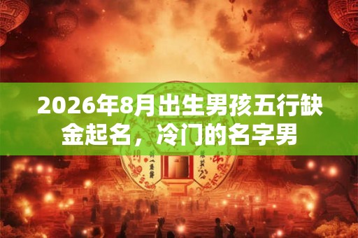 2026年8月出生男孩五行缺金起名，冷门的名字男