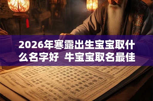 2026年寒露出生宝宝取什么名字好 牛宝宝取名最佳字 2026年寒露出生宝宝取什么名字好 牛宝宝取名最佳字