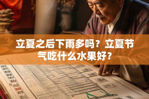 立夏之后下雨多吗?立夏节气吃什么水果好? 立夏之后下雨多吗?立夏节气吃什么水果好?