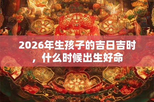 2026年生孩子的吉日吉时，什么时候出生好命