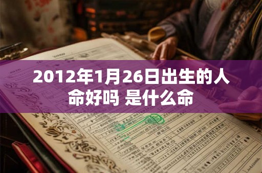 2012年1月26日出生的人命好吗 是什么命