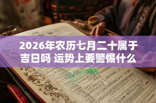2026年农历七月二十属于吉日吗 运势上要警惕什么