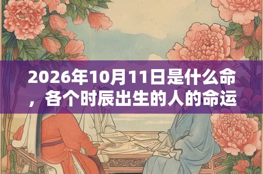2026年10月11日是什么命,各个时辰出生的人的命运 2026年10月11日是什么命,各个时辰出生的人的命运