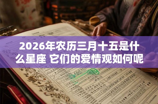 2026年农历三月十五是什么星座 它们的爱情观如何呢 2026年农历三月十五是什么星座 它们的爱情观如何呢