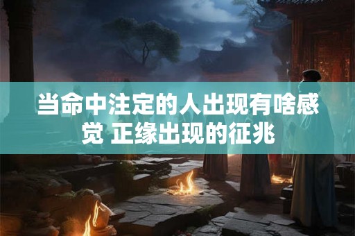 当命中注定的人出现有啥感觉 正缘出现的征兆 当命中注定的人出现有啥感觉 正缘出现的征兆
