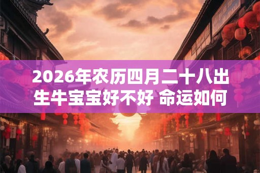 2026年农历四月二十八出生牛宝宝好不好 命运如何