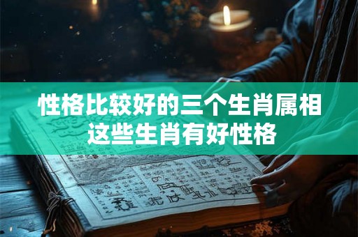 性格比较好的三个生肖属相 这些生肖有好性格