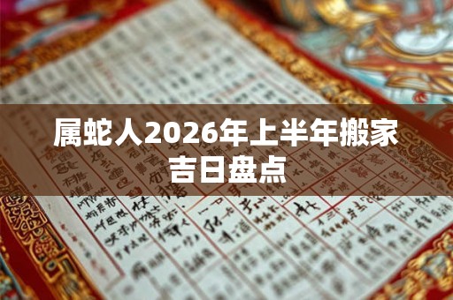 属蛇人2026年上半年搬家吉日盘点 属蛇人2026年上半年搬家吉日盘点