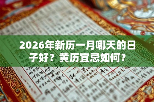 2026年新历一月哪天的日子好？黄历宜忌如何？