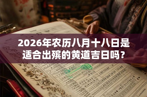 2026年农历八月十八日是适合出殡的黄道吉日吗？