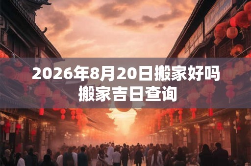 2026年8月20日搬家好吗 搬家吉日查询