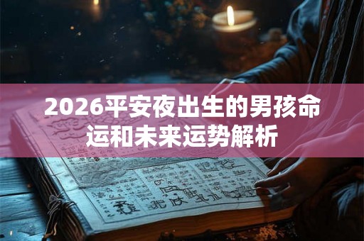 2026平安夜出生的男孩命运和未来运势解析