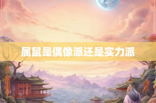 属鼠是偶像派还是实力派