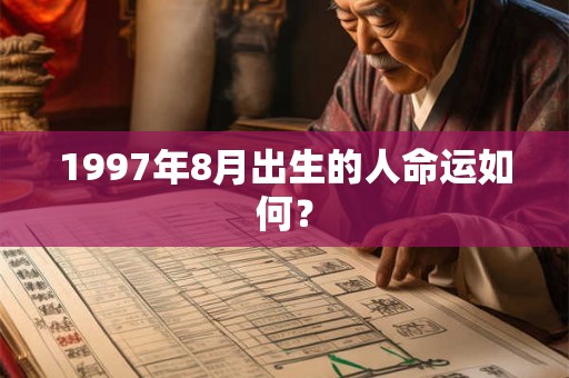 1997年8月出生的人命运如何？