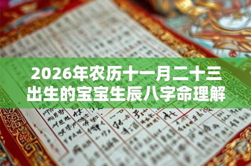 2026年农历十一月二十三出生的宝宝生辰八字命理解析