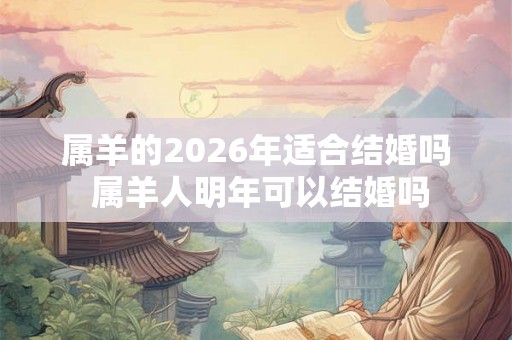 属羊的2026年适合结婚吗 属羊人明年可以结婚吗