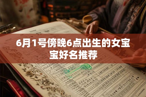 6月1号傍晚6点出生的女宝宝好名推荐