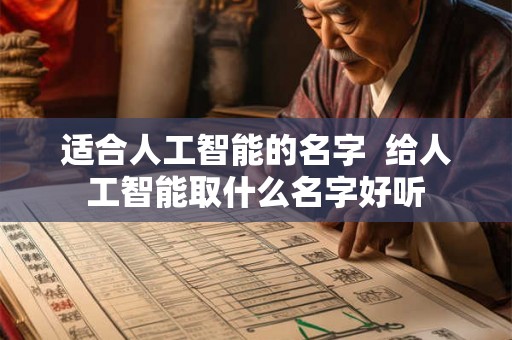 适合人工智能的名字  给人工智能取什么名字好听