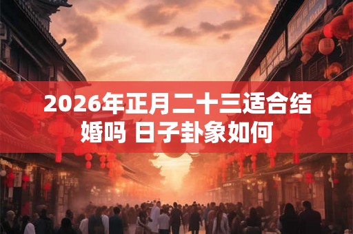 2026年正月二十三适合结婚吗 日子卦象如何