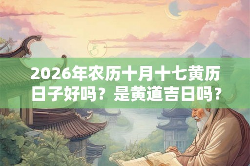 2026年农历十月十七黄历日子好吗？是黄道吉日吗？