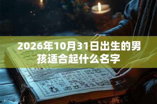 2026年10月31日出生的男孩适合起什么名字
