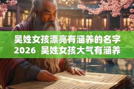 吴姓女孩漂亮有涵养的名字2026  吴姓女孩大气有涵养的名字