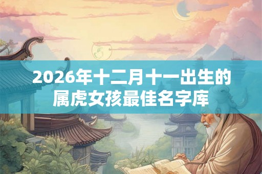 2026年十二月十一出生的属虎女孩最佳名字库