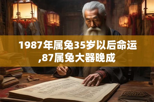 1987年属兔35岁以后命运,87属兔大器晚成