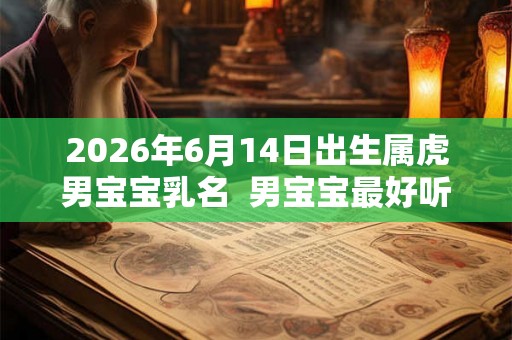 2026年6月14日出生属虎男宝宝乳名  男宝宝最好听顺口的乳名