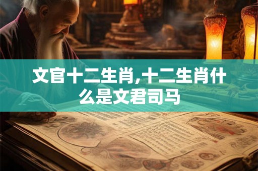 文官十二生肖,十二生肖什么是文君司马