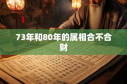 73年和80年的属相合不合财