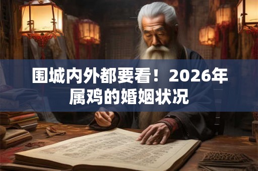 围城内外都要看!2026年属鸡的婚姻状况 围城内外都要看!2026年属鸡的婚姻状况
