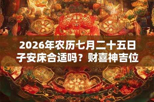 2026年农历七月二十五日子安床合适吗？财喜神吉位在哪？