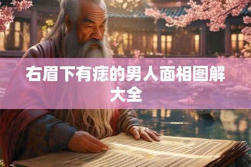 右眉下有痣的男人面相图解大全
