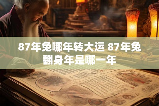 87年兔哪年转大运 87年兔翻身年是哪一年