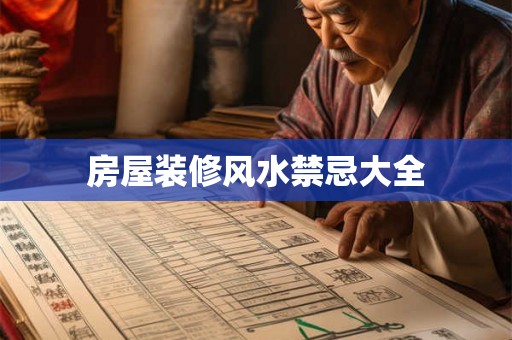 房屋装修风水禁忌大全