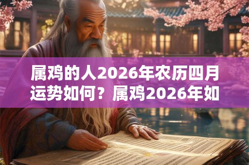 属鸡的人2026年农历四月运势如何?属鸡2026年如何转运? 属鸡的人2026年农历四月运势如何?属鸡2026年如何转运?