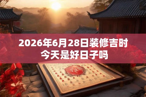2026年6月28日装修吉时 今天是好日子吗 2026年6月28日装修吉时 今天是好日子吗