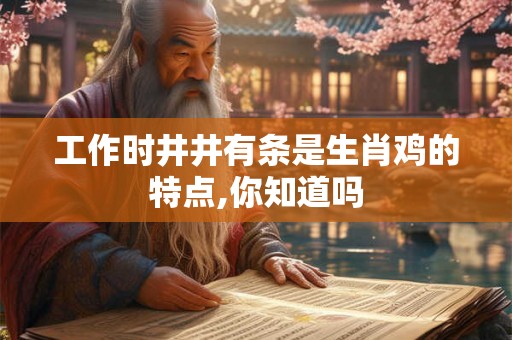 工作时井井有条是生肖鸡的特点,你知道吗