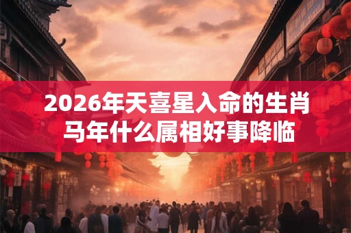 2026年天喜星入命的生肖 马年什么属相好事降临